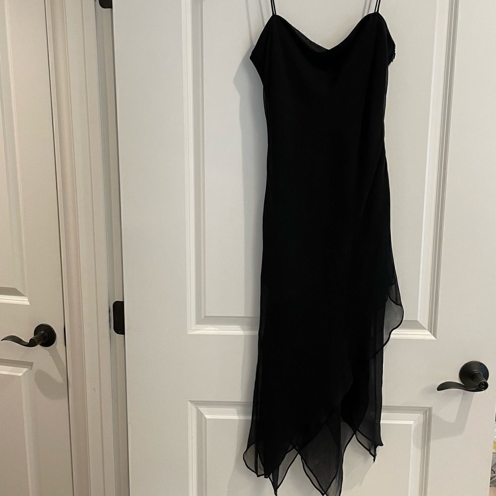 EUC Laundry Black Satin Dress Sz. 6